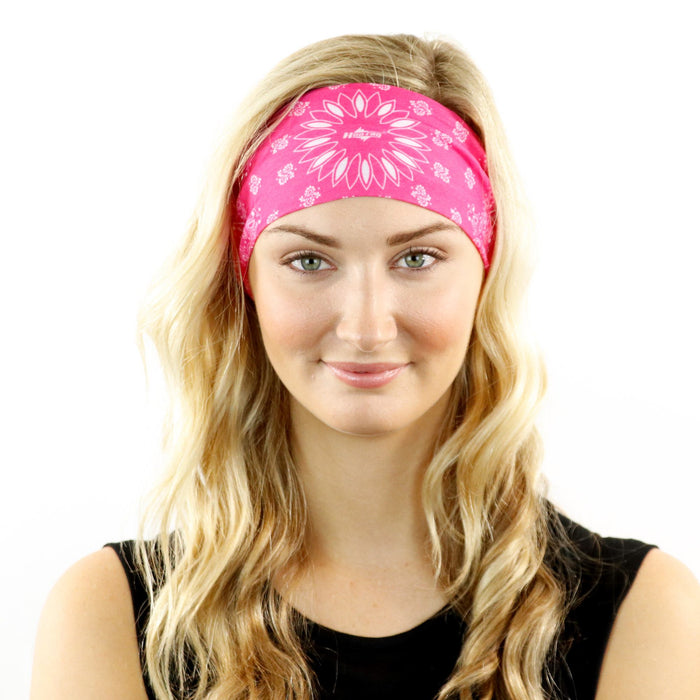 Hoo-Rag Pink Paisley Bandana